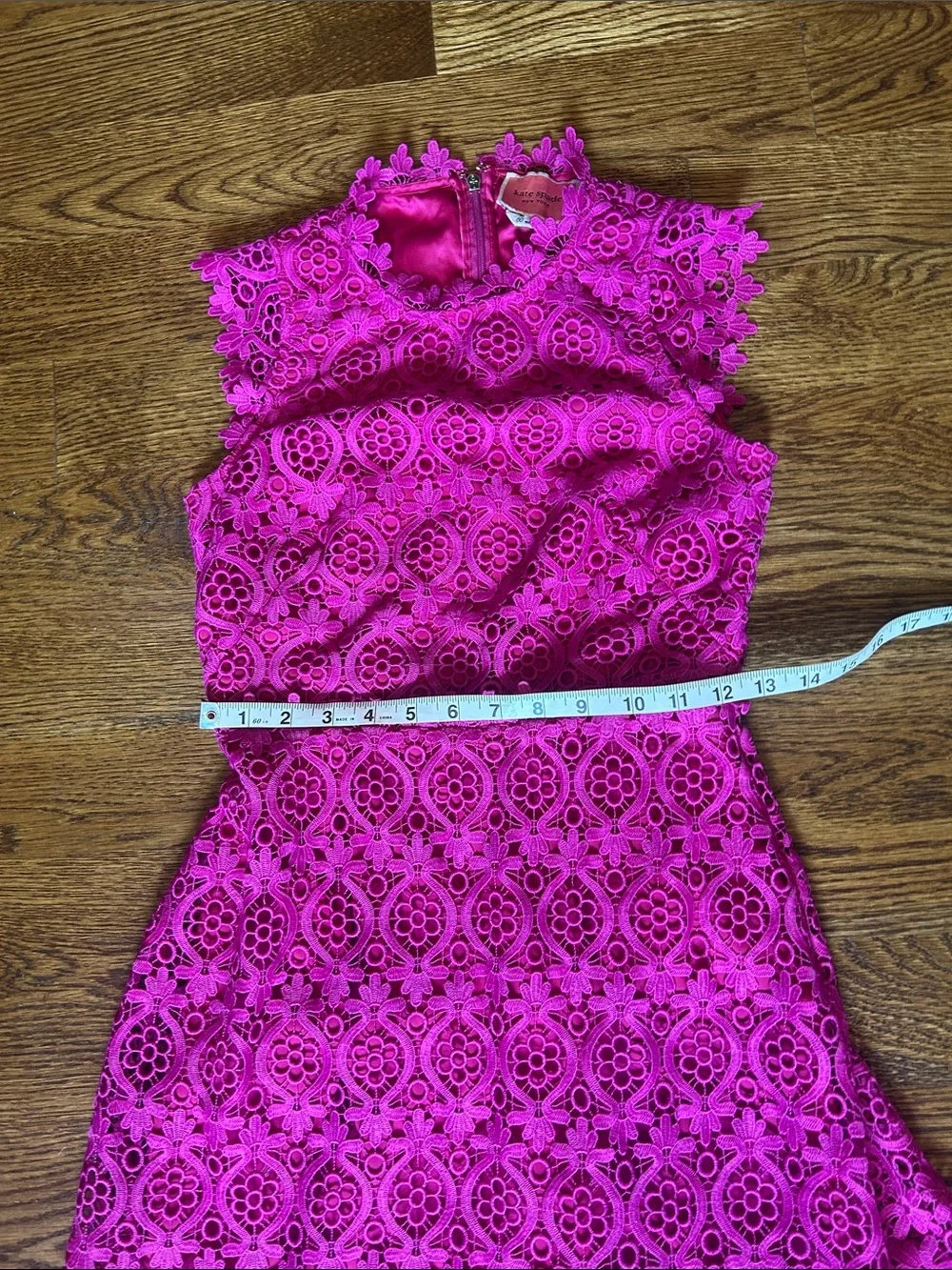 Kate Spade Scallop Lace Midi Dress Magenta size 00